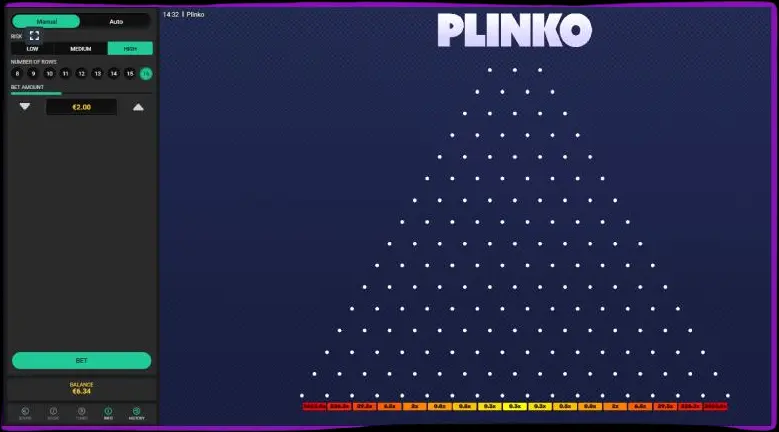 Plinko asosiy qoidalari